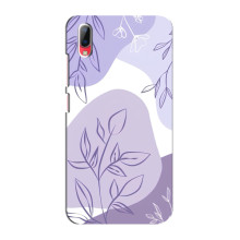 Силконовий чохол з принтом в квітах на Vivo Y93 / Y93S – Фіолетовий дизайн
