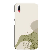 Силконовий чохол з принтом в квітах на Vivo Y93 / Y93S – Монстера зелена