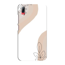 Силконовий чохол з принтом в квітах на Vivo Y93 / Y93S – Нюдовий дизайн