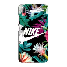 Силиконовый Чехол на Vivo Y93 / Y93S с картинкой Nike (Цветочный Nike)