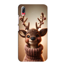 Яскравий чохол для Vivo Y93 / Y93S з Зимові Оленята – Олень в светрі