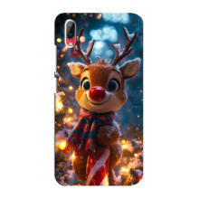 Яскравий чохол для Vivo Y93 / Y93S з Зимові Оленята – Олень з шарфом