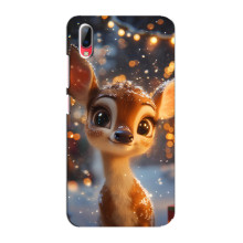 Яскравий чохол для Vivo Y93 / Y93S з Зимові Оленята – Оленятко серед герлянд