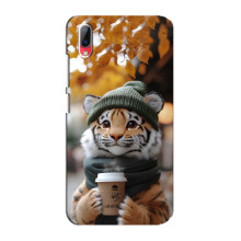 Печатный чехол «Зверята с кофе» для Vivo Y93 / Y93S – Тигр с кофе