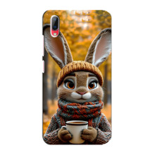 Печатный чехол «Зверята с кофе» для Vivo Y93 / Y93S – Зайчик с кофе