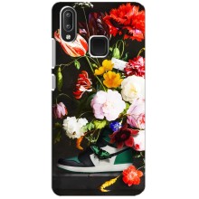 Брендновые Чехлы для Vivo Y95 - (PREMIUMPrint) (Nike цветы)