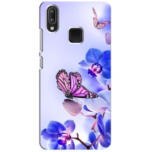 Чехлы с Цветами для Vivo Y95 (VPrint) (Бабочка на цветочке)