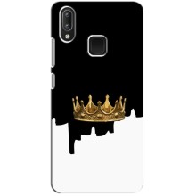 Чехол (Корона на чёрном фоне) для Виво У95 – Золотая корона