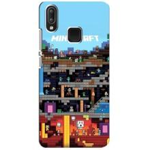 Чехол Майнкрафт на Vivo Y95 (AlphaPrint) Minecraft (фон Minecraft)