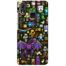 Чехол Майнкрафт на Vivo Y95 (AlphaPrint) Minecraft (Коллаж Майнкрафт)