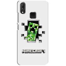 Чехол Майнкрафт на Vivo Y95 (AlphaPrint) Minecraft (крипер Майнкрафт)