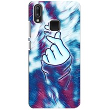 Чехол с принтом для Vivo Y95 (AlphaPrint - Знак сердечка) – Радужное сердце