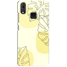 Силиконовый чехол с принтом в цветах на Vivo Y95