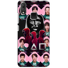 Чехол Гра в кальмара для Vivo Y95 – Персонажи игры кальмара