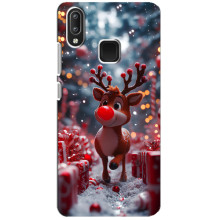 Яркий чехол для Vivo Y95 с Зимними Оленятами – Олень среди подарков
