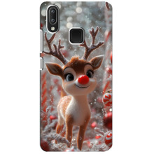 Яркий чехол для Vivo Y95 с Зимними Оленятами