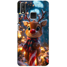 Яркий чехол для Vivo Y95 с Зимними Оленятами – Олень в шарфе
