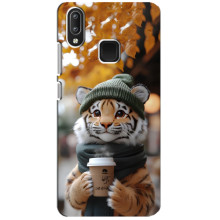 Печатный чехол «Зверята с кофе» для Vivo Y95 – Тигр с кофе