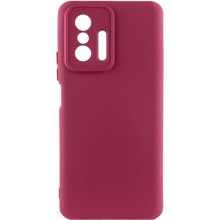 Чехол Silicone Cover Lakshmi Full Camera (A) для Xiaomi 11T / 11T Pro – Бордовый