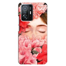 Чехлы (ART) Цветы на Xiaomi 11T / 11T Pro (VPrint) (Глаза в цветах)