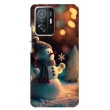 Чехлы на Новый Год Xiaomi 11T / 11T Pro – Снеговик праздничный