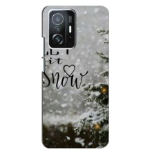 Новогодние, Праздничные Чехлы для Xiaomi 11T / 11T Pro - 2024 год (Let it snow)