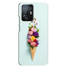 Чехлы с тематикой "ЦВЕТЫ" на Xiaomi 11T / 11T Pro (Цветок-мороженное)