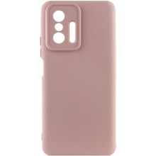 Чехол TPU GETMAN Liquid Silk Full Camera для Xiaomi 11T / 11T Pro – Розовый