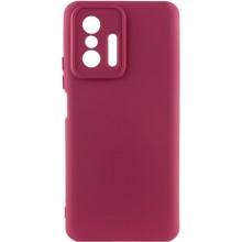 Чехол Silicone Cover Lakshmi Full Camera (AA) для Xiaomi 11T / 11T Pro – Бордовый