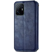 Кожаный чехол-книжка GETMAN Cubic (PU) для Xiaomi 11T / 11T Pro – Синий