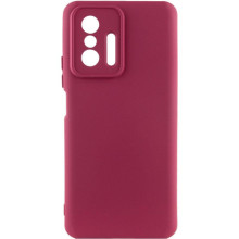 Чехол Silicone Cover Ummi Lakshmi Full Camera (AA) для Xiaomi 11T / 11T Pro – Бордовый