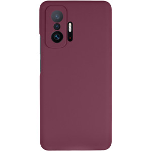 Чохол Silicone Cover Lakshmi Full Camera (AAA) для Xiaomi 11T / 11T Pro – Бордовий