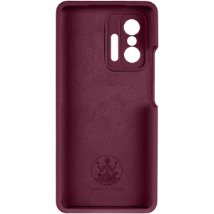 Чохол Silicone Cover Lakshmi Full Camera (AAA) для Xiaomi 11T / 11T Pro – Бордовий