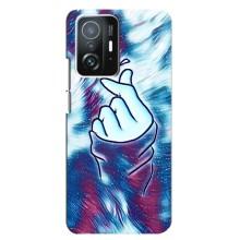 Чехол с принтом для Xiaomi 11T / 11T Pro (AlphaPrint - Знак сердечка)