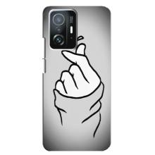 Чехол с принтом для Xiaomi 11T / 11T Pro (AlphaPrint - Знак сердечка)