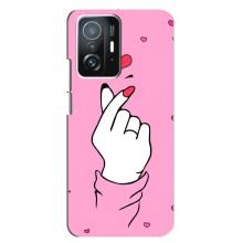 Чехол с принтом для Xiaomi 11T / 11T Pro (AlphaPrint - Знак сердечка)
