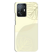 Чехол цветочный дизайн для Xiaomi 11T / 11T Pro – Зелёный фон
