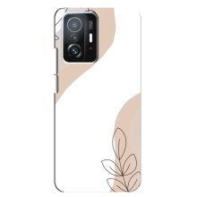 Силиконовый чехол с принтом в цветах на Xiaomi 11T / 11T Pro – Нюдовый дизайн