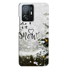 Новогодние, Праздничные Чехлы для Xiaomi 11T / 11T Pro - 2024 год (Let it snow)