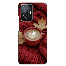 Чехол с уникальным дизайном «Осень с кофе» для Xiaomi 11T / 11T Pro – Кофе на пледе