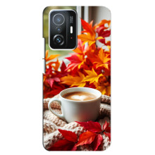 Чехол с уникальным дизайном «Осень с кофе» для Xiaomi 11T / 11T Pro