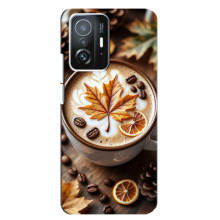 Чехол с уникальным дизайном «Осень с кофе» для Xiaomi 11T / 11T Pro – Пряный кофе
