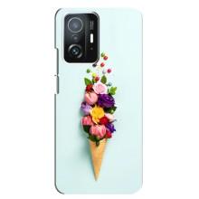 Чехлы с тематикой "ЦВЕТЫ" на Xiaomi 11T / 11T Pro (Цветок-мороженное)