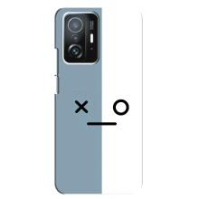 Силиконовые Чехлы (смешные стикеры) для Xiaomi 11T / 11T Pro – Серо-белый