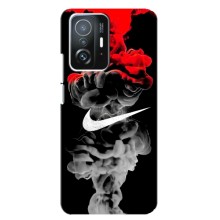 Силиконовый Чехол на Xiaomi 11T / 11T Pro с картинкой Nike (Nike дым)