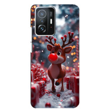 Яркий чехол для Xiaomi 11T / 11T Pro с Зимними Оленятами – Олень среди подарков