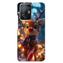 Яркий чехол для Xiaomi 11T / 11T Pro с Зимними Оленятами – Олень в шарфе