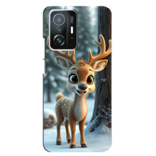Яркий чехол для Xiaomi 11T / 11T Pro с Зимними Оленятами – Оленёнок в лесу