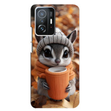 Печатный чехол «Зверята с кофе» для Xiaomi 11T / 11T Pro
