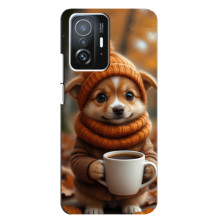 Печатный чехол «Зверята с кофе» для Xiaomi 11T / 11T Pro – Песик с кофе